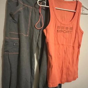 BeBe Sport tank top with matching bottoms